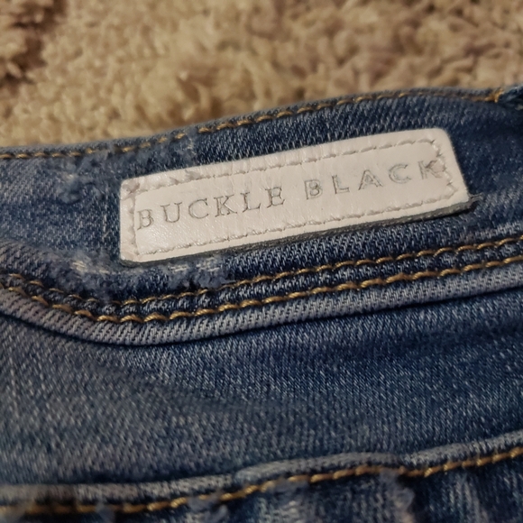 GUC Buckle Black Distressted Riped Jeans unknown fit no or size skinny stretch - Picture 8 of 16